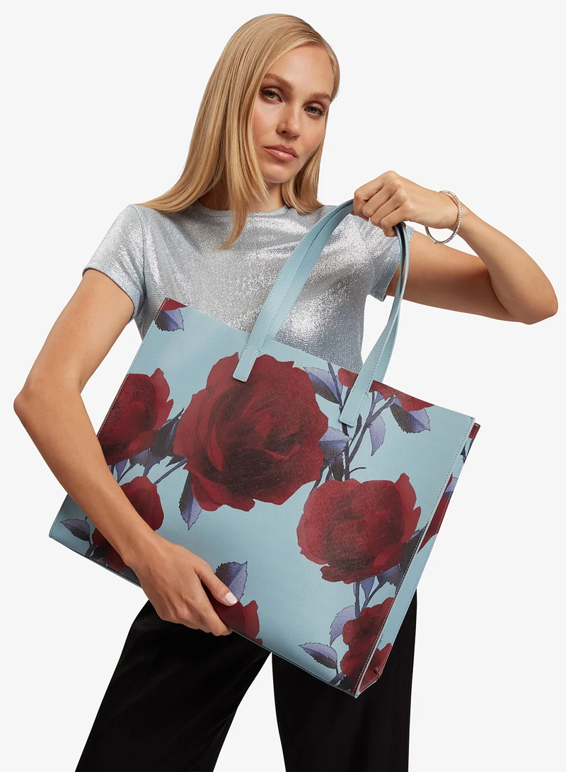 تيد بيكر حقيبة كبيرة بطبعة وردة