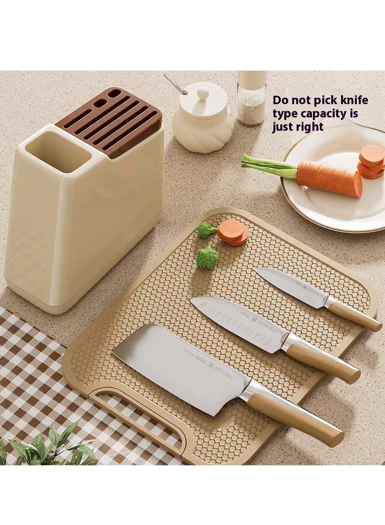 Knife rack, kitchen, home use, stylish, self-draining, multifunctional, integrated, spoon and chopsticks, knife holder, storage rack - Image 2