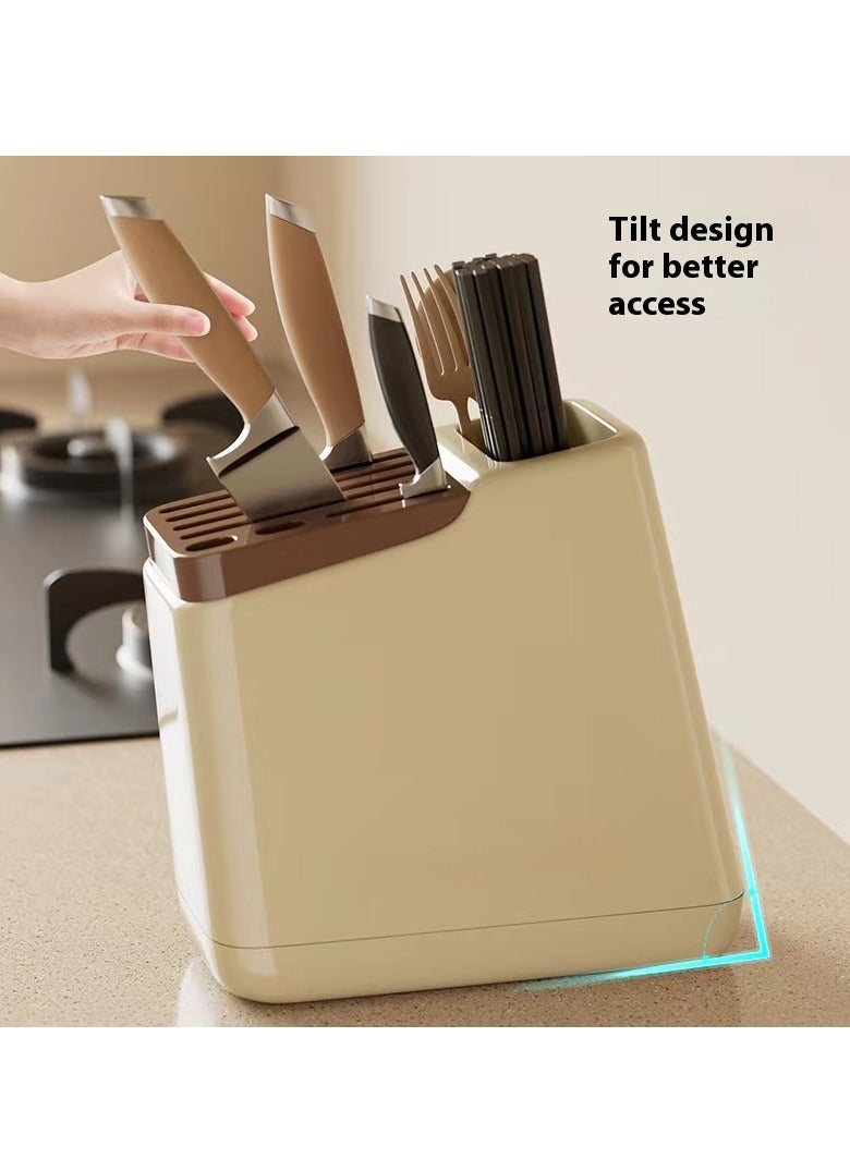 Knife rack, kitchen, home use, stylish, self-draining, multifunctional, integrated, spoon and chopsticks, knife holder, storage rack - Image 3