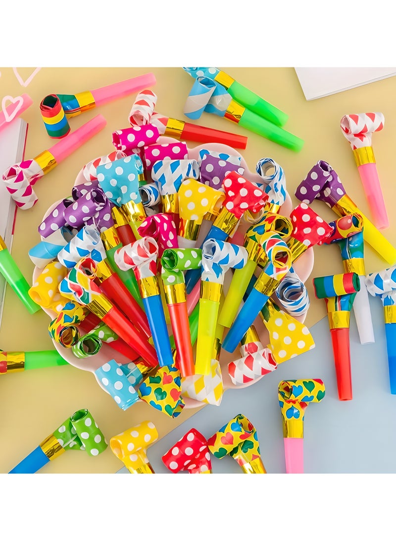 LIXADA 30pcs Noise Maker Whistle Cheerleading Team Birthday Party Long Nose Whistle Holiday Gift Props Make Your Birthday Party Interesting and Unforgettable, Gift for Kids Age 3+ (Random Color) - Image 5