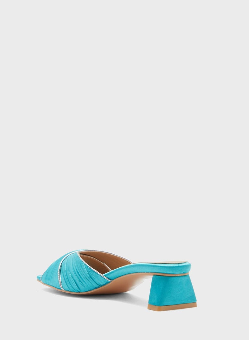 Khizana Metallic Trim Satin Sandal - Image 3