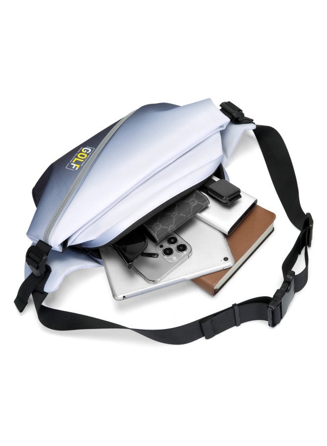 جولف حقيبة صدرية رجالية متقاطعة حقيبة خصر متدرجة الألوان حافظة هاتف رياضية مقاومة للماء حقيبة ظهر للركوب - Image 5