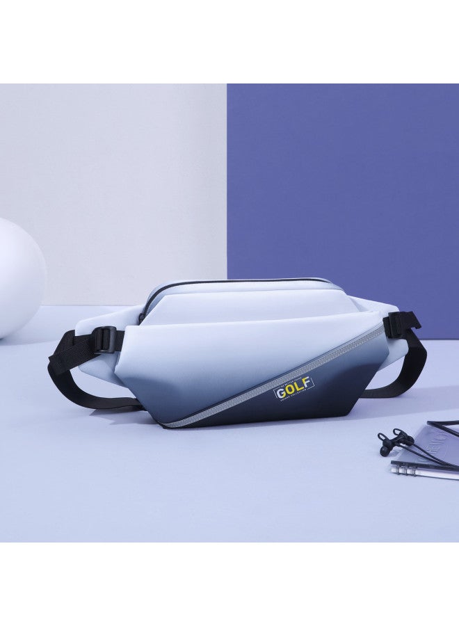 جولف حقيبة صدرية رجالية متقاطعة حقيبة خصر متدرجة الألوان حافظة هاتف رياضية مقاومة للماء حقيبة ظهر للركوب - Image 3