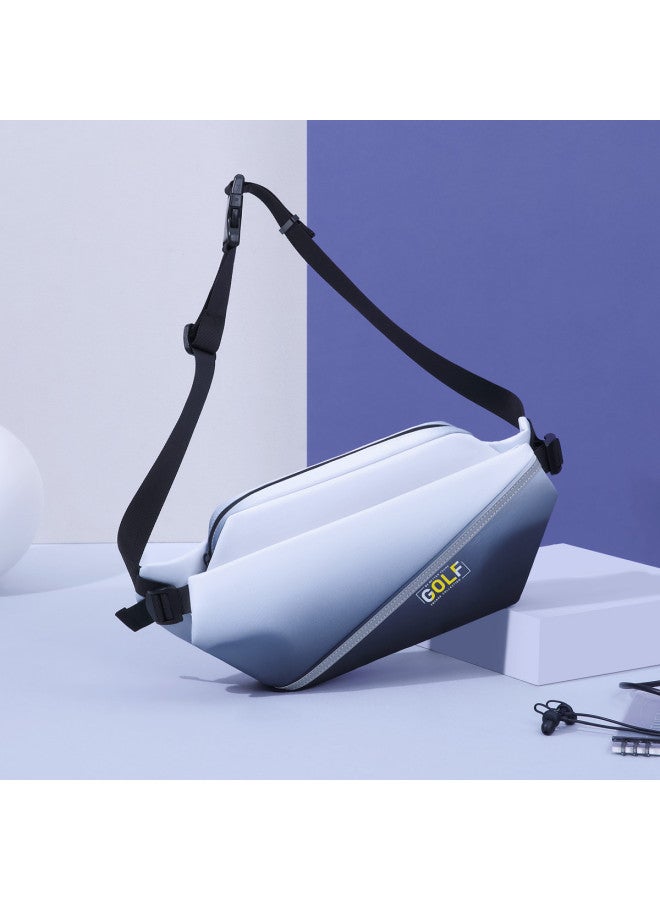 جولف حقيبة صدرية رجالية متقاطعة حقيبة خصر متدرجة الألوان حافظة هاتف رياضية مقاومة للماء حقيبة ظهر للركوب - Image 4