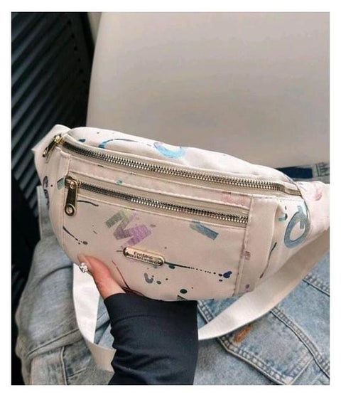 Fashionable Women Waist Bag Shoulder Crossbody Bag Gold-Stamped Coin Purse Chest Bag Multifunctional Outdoor Bag