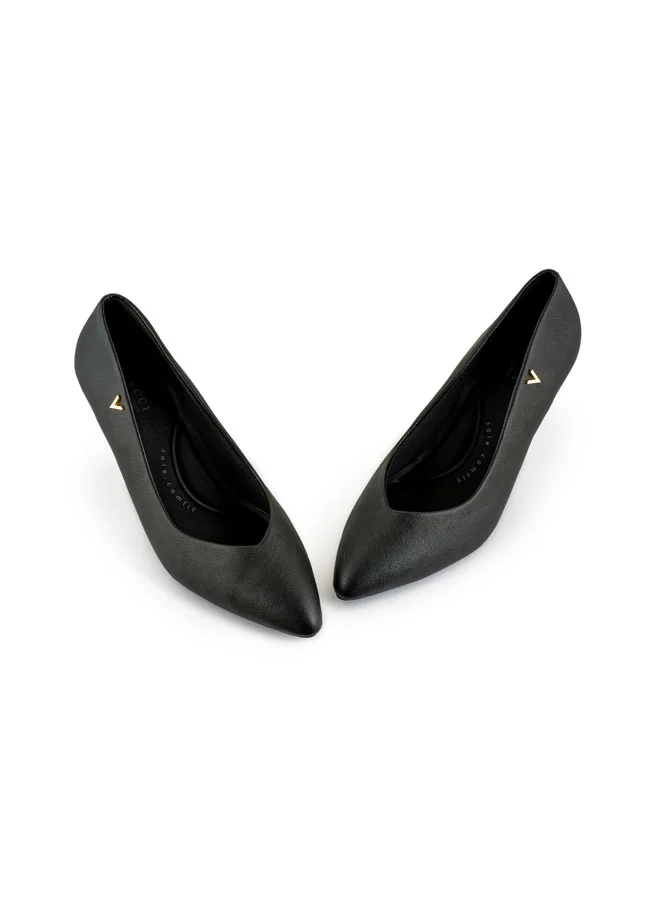 Vincci Women Pointed Toe Mid Heel Pumps