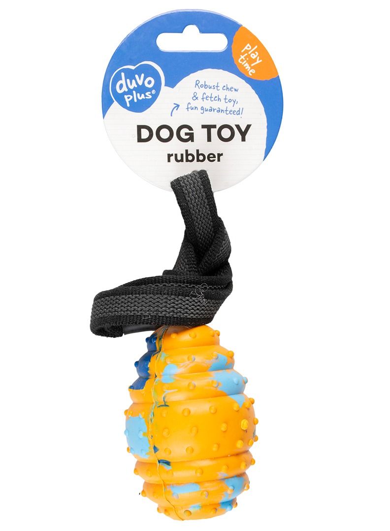 duvo Plus Rubber Rugby Smash Toy For Dogs Multicolour - Image 2
