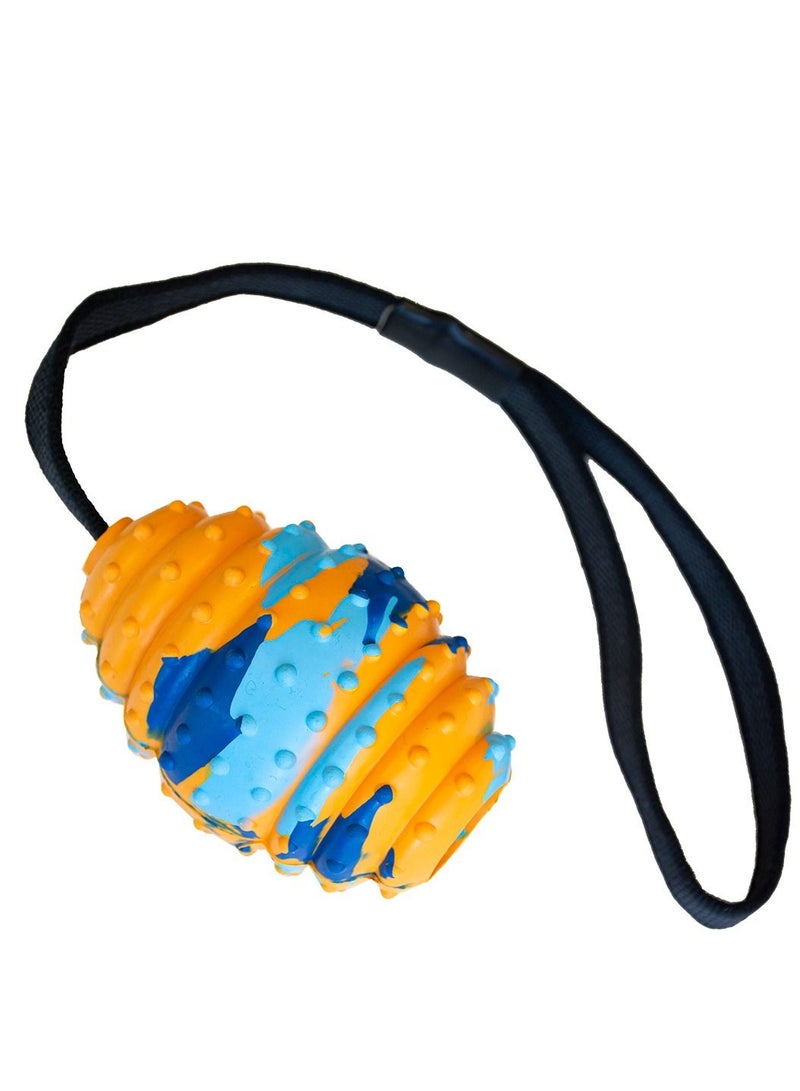 duvo Plus Rubber Rugby Smash Toy For Dogs Multicolour - Image 1