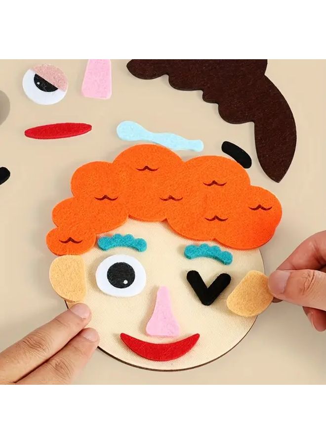 Wooden Emotion Expression Face Changing Game Set Enhances Observation Motor Skills - Image 5