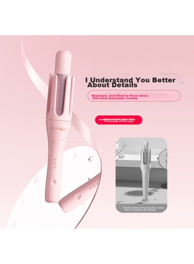 TSUYAGLA Cuiya Fully Automatic Curling Iron 32mm, Hair-friendly Negative Ion Hair Protection, Electric Automatic Curling Tool For Women, Lazy Person's Curling Tool T309-02 Pink - Image 2