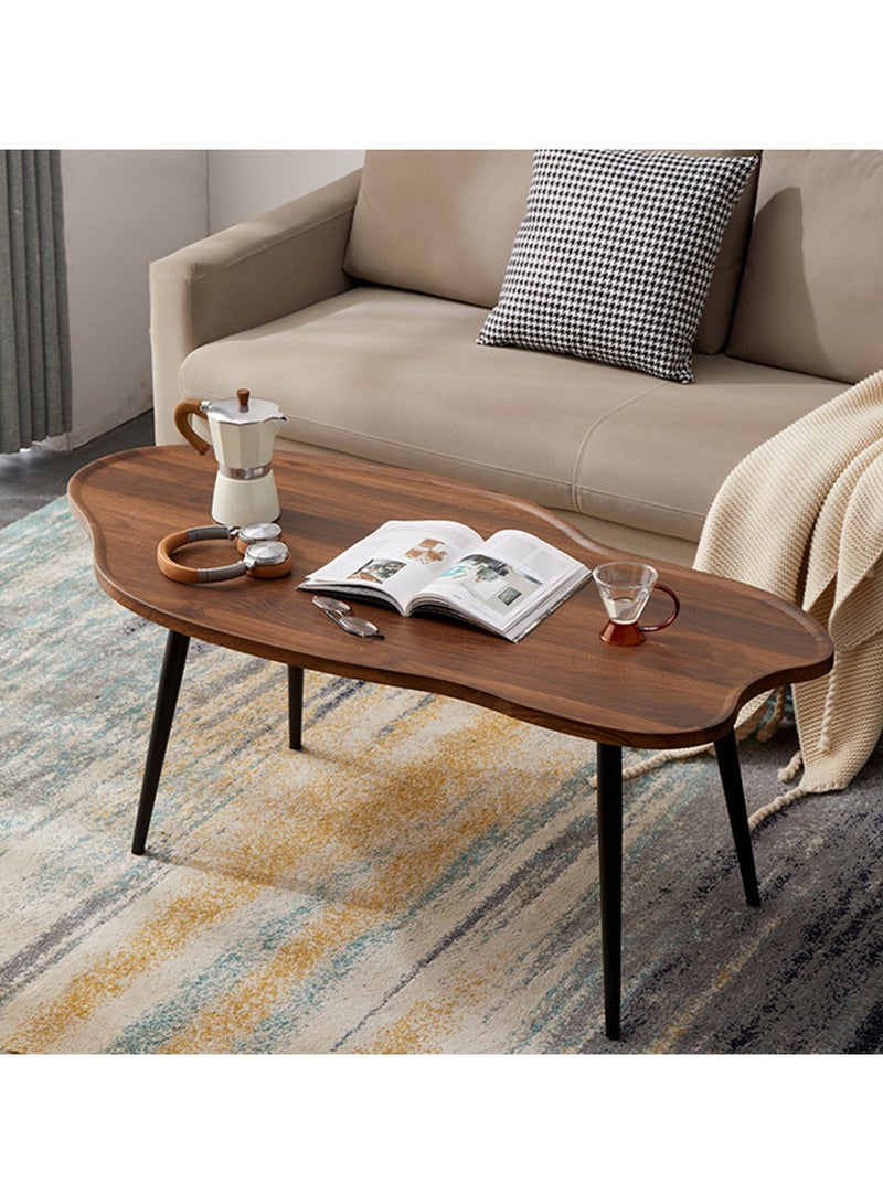 HXDream Coffee Table,Modern Central Table,suitable for living room, balcony, garden（Walnut color） - Image 1