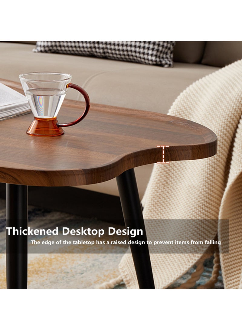HXDream Coffee Table,Modern Central Table,suitable for living room, balcony, garden（Walnut color） - Image 5