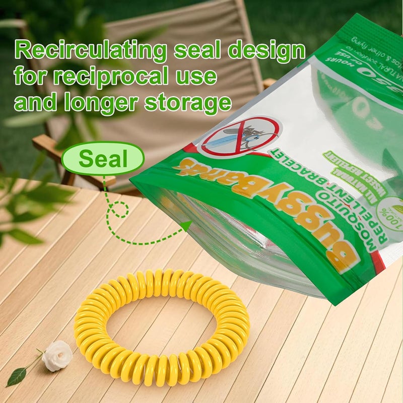 BuggyBands 48 Pack Mosquito Repellent Bracelets for Adults & Kids, Individually Wrapped, DEET Free Natural and Waterproof Bands - Image 3