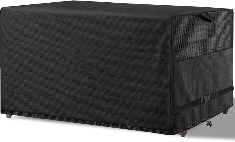 Wnanan Patio Coffee Table Cover Black Heavy Duty Waterproof Cover 42" L x 24" W x 18" H for Rectangular Coffee Table - Image 1