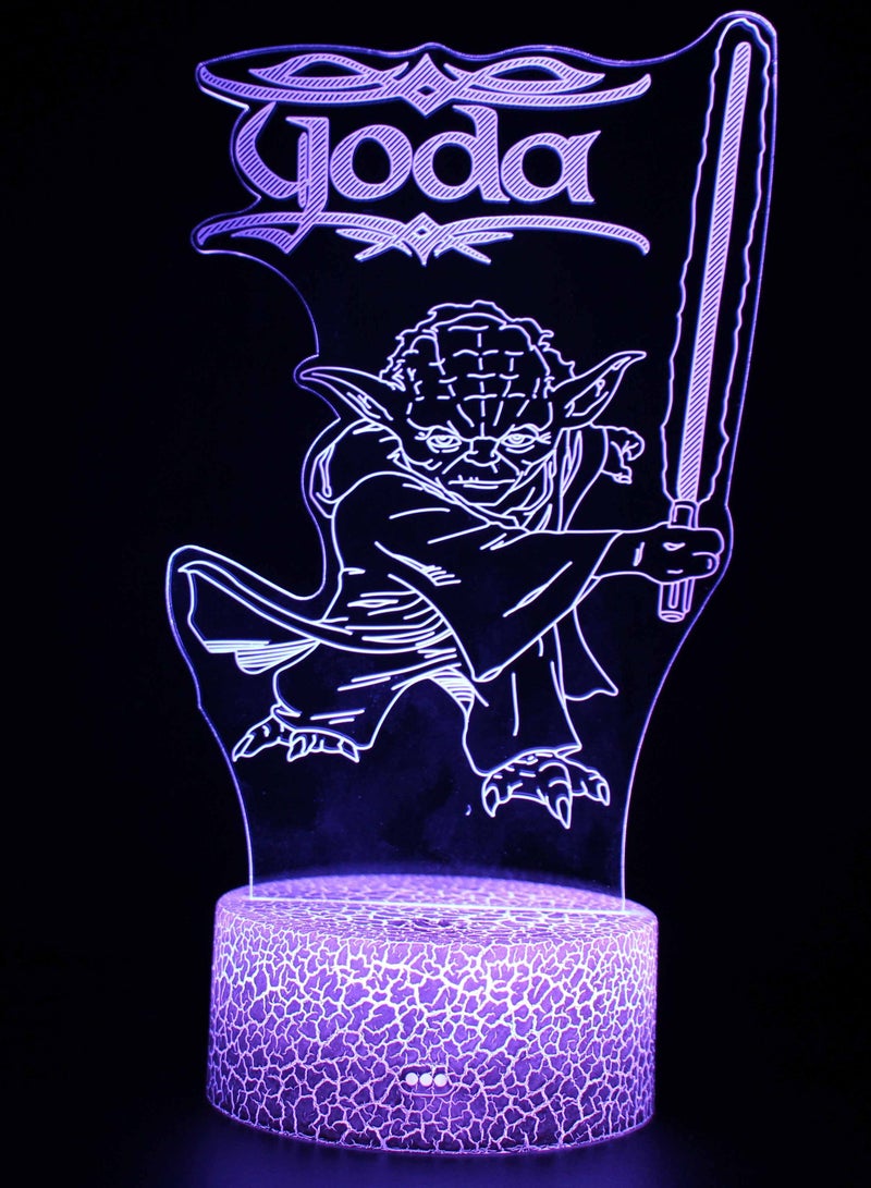 althiqahkey 3D Illusion Star Wars Night Light 16 Color Change Decor Lamp Desk Table Night Light Lamp for Kids Children 50  - Image 1