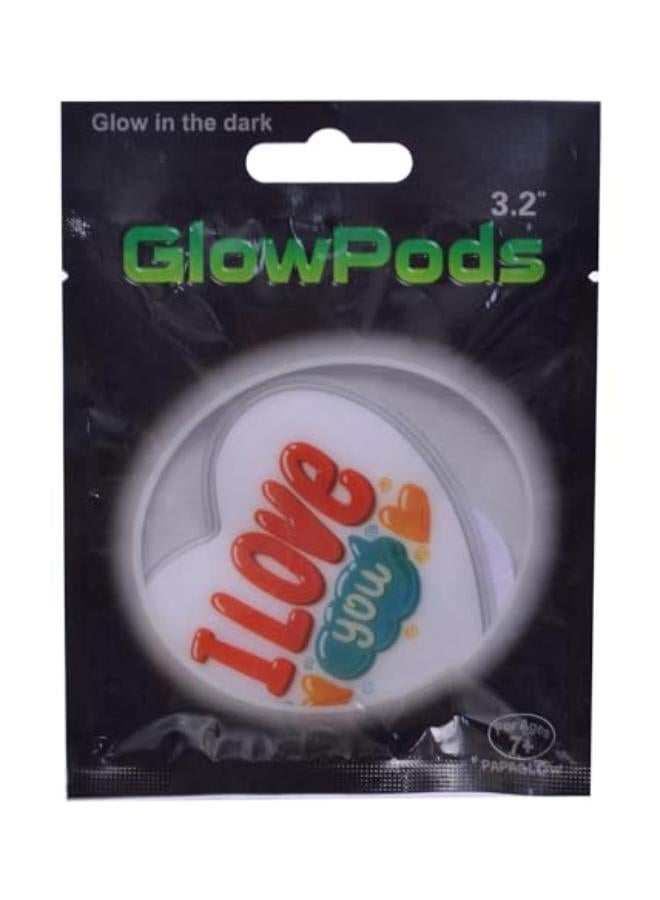 Glow Pods Heart Sticker, White - Image 3