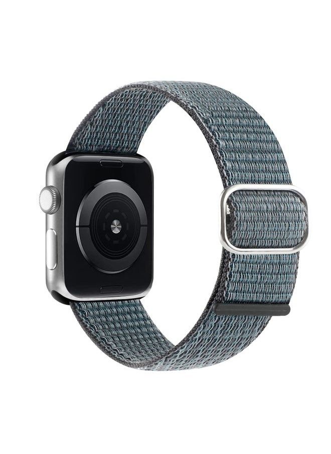 Generic Replacement Strap Nylon Watch Band For Apple Watch Ultra 49mm&Watch Ultra 2 49mm / Series 9&8&7 45mm / SE 3&SE 2&6&SE&5&4 44mm / 3&2&1 42mm Wind Cloud Grey 