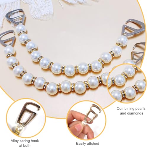 HASTHIP® 15Pcs Crocs Charms for Girls Women Cute Pearl Flower Shoe Charms Crystal Charms for Crocs Decoration Charm Accessories for Girls Women, Party Favors Birthday Gifts - Image 4