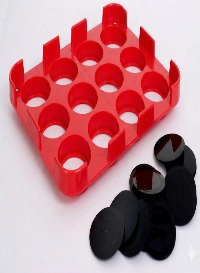Btop® Burger Patty Mold, Red, 12 Cavity, Non-Stick, with Black Lids, for Meatballs and Sliders - Image 4