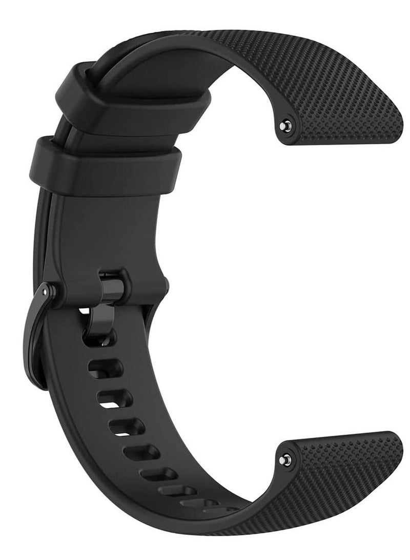 HUAWEI Watch GT3(46mm)/WATCH 3,3 Pro/GT2 Pro Replacement Silicone Straps/Band,also compatible with Samsung Gear S3 Frontier & S3 Classic/Galaxy Watch 46mm/Galaxy Watch 3(45mm)(Pure Black) - Image 3