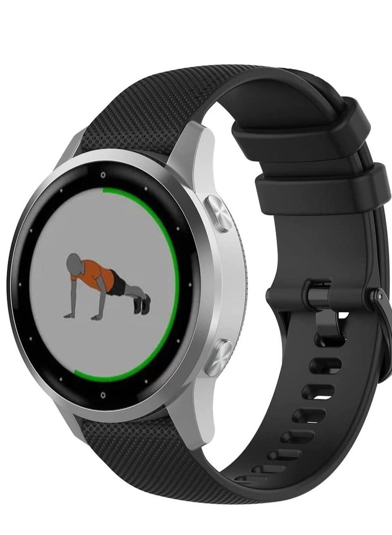 HUAWEI Watch GT3(46mm)/WATCH 3,3 Pro/GT2 Pro Replacement Silicone Straps/Band,also compatible with Samsung Gear S3 Frontier & S3 Classic/Galaxy Watch 46mm/Galaxy Watch 3(45mm)(Pure Black) - Image 5