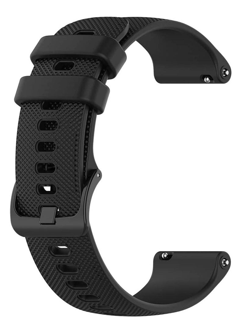 HUAWEI Watch GT3(46mm)/WATCH 3,3 Pro/GT2 Pro Replacement Silicone Straps/Band,also compatible with Samsung Gear S3 Frontier & S3 Classic/Galaxy Watch 46mm/Galaxy Watch 3(45mm)(Pure Black) - Image 2