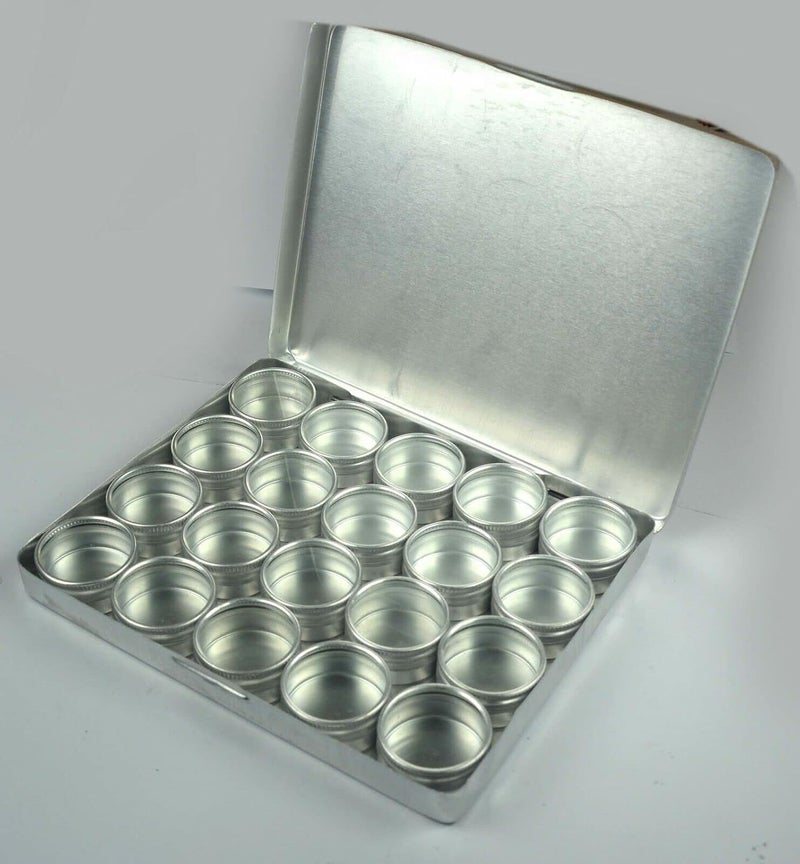 YADAV Seller 20 Pcs Put Box 1 Pack 32mm Aluminium Jar With Glass Lid Set Big Size - Image 3