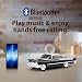 QFX Bluetooth 1959 Retro Classic Car Speaker Dual 2inch Speakers HandsFree Link Builtin Microphone FM Radio and LED Party Lights Black BT1959BLK - Image 2