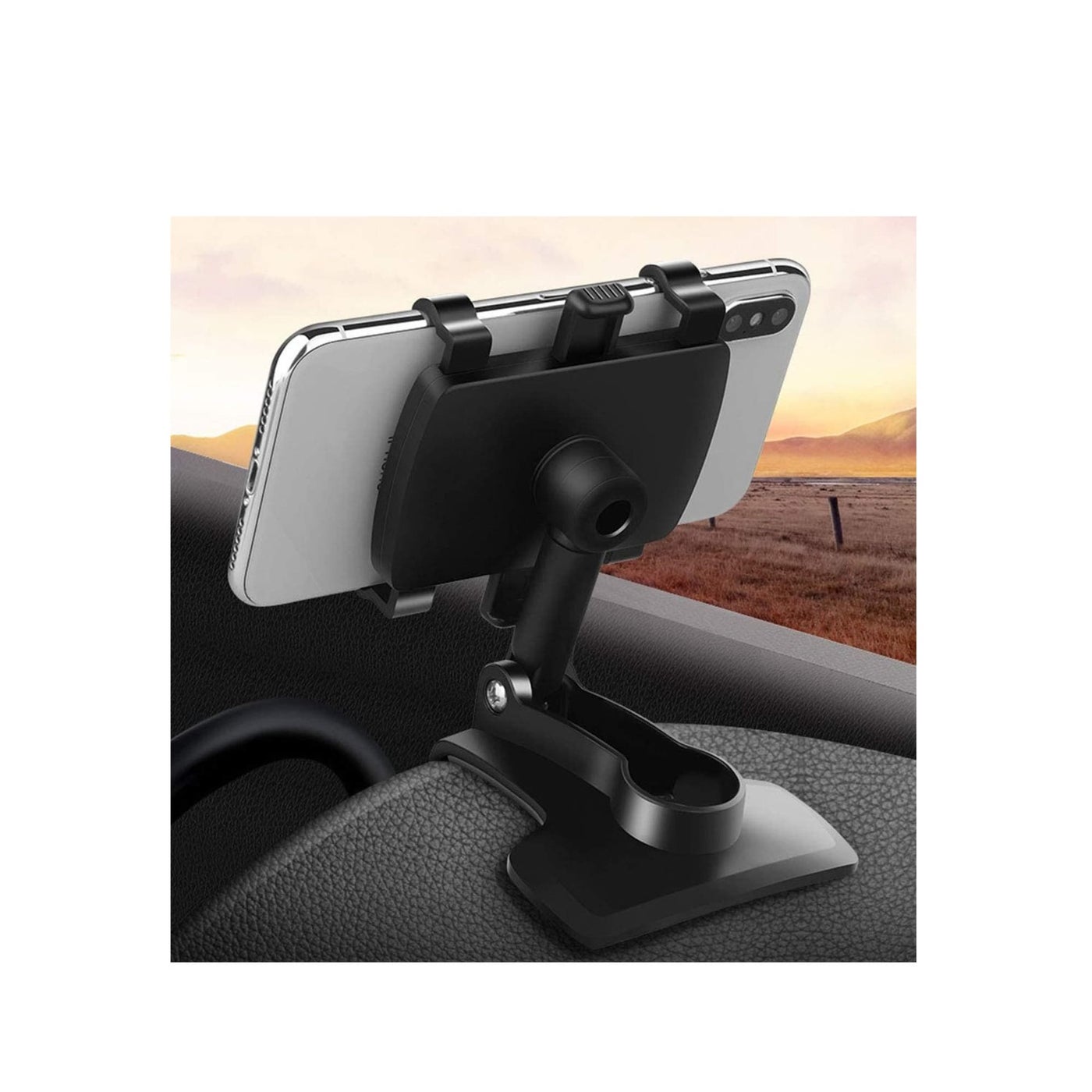 Barakah Car Phone Mount 360 Degree Rotation Dashboard Cell Phone Holder for Car Clip Mount Stand Suitable for 4 to 7 inch Smartphones