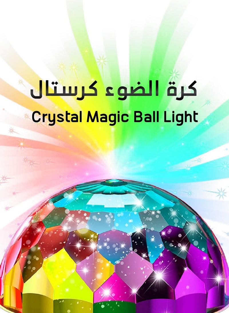 مايكروبلس مكبر صوت ستيريو احترافي وكرة ضوئية بلوتوث مع ميكروفون وجهاز تحكم عن بعد وراديو FM ومدخل ذاكرة SD ومدخل USB ومدخل AUX - Image 3