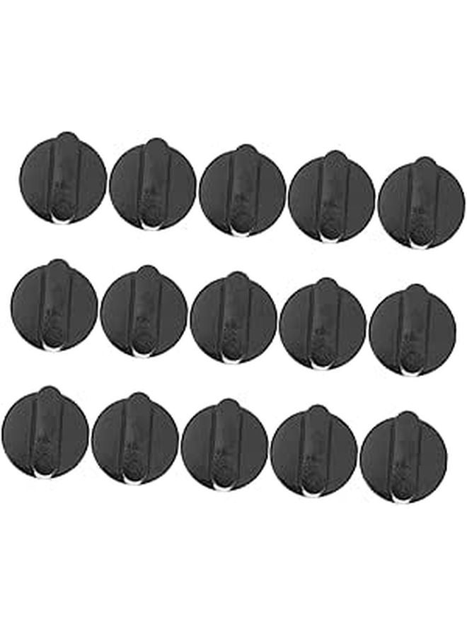 15pcs Black Plastic Gas Stove Knobs Replacement Cooker Installation Accessory - Image 1