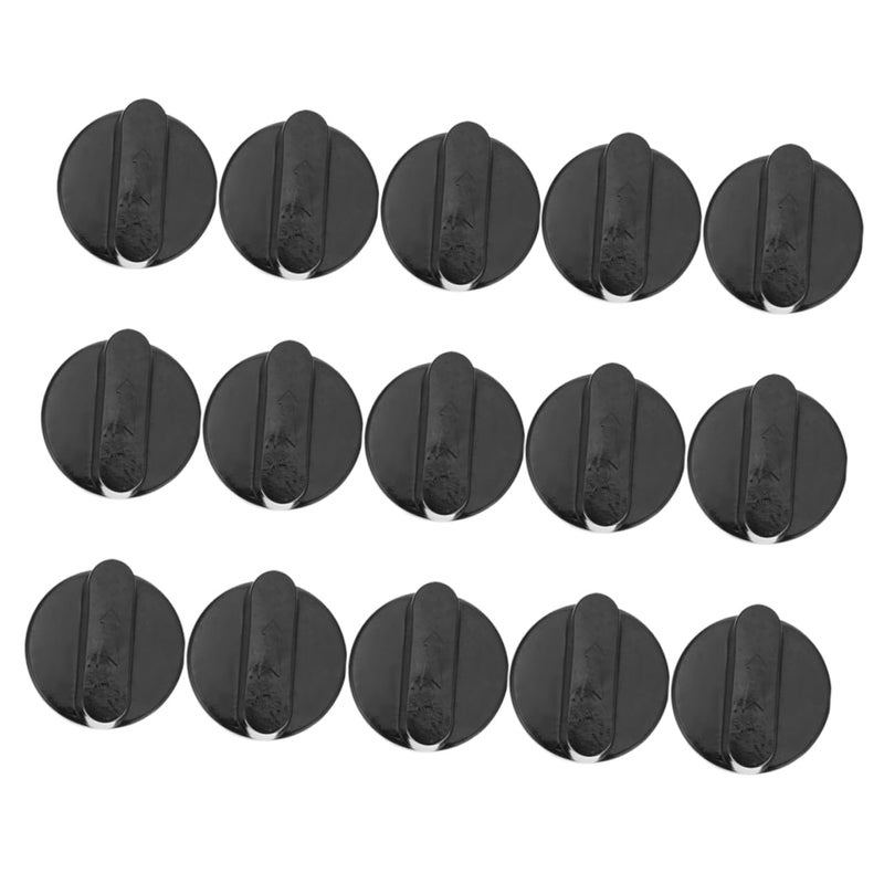15pcs Black Plastic Gas Stove Knobs Replacement Cooker Installation Accessory - Image 2