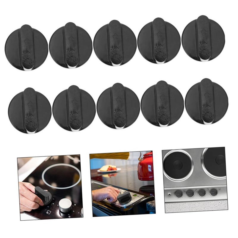 15pcs Black Plastic Gas Stove Knobs Replacement Cooker Installation Accessory - Image 3
