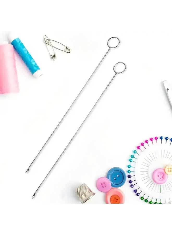 2pcs Stainless Steel Loop Turner Hooks 2 Sizes Long Short For Fabric Tube Straps Diy Sewing - Image 2