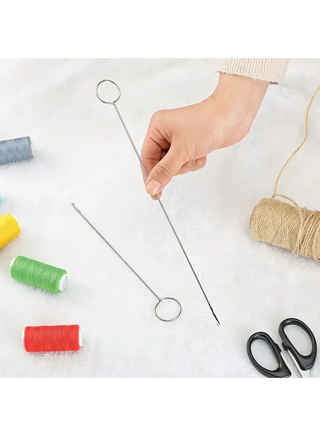 2pcs Stainless Steel Loop Turner Hooks 2 Sizes Long Short For Fabric Tube Straps Diy Sewing - Image 1