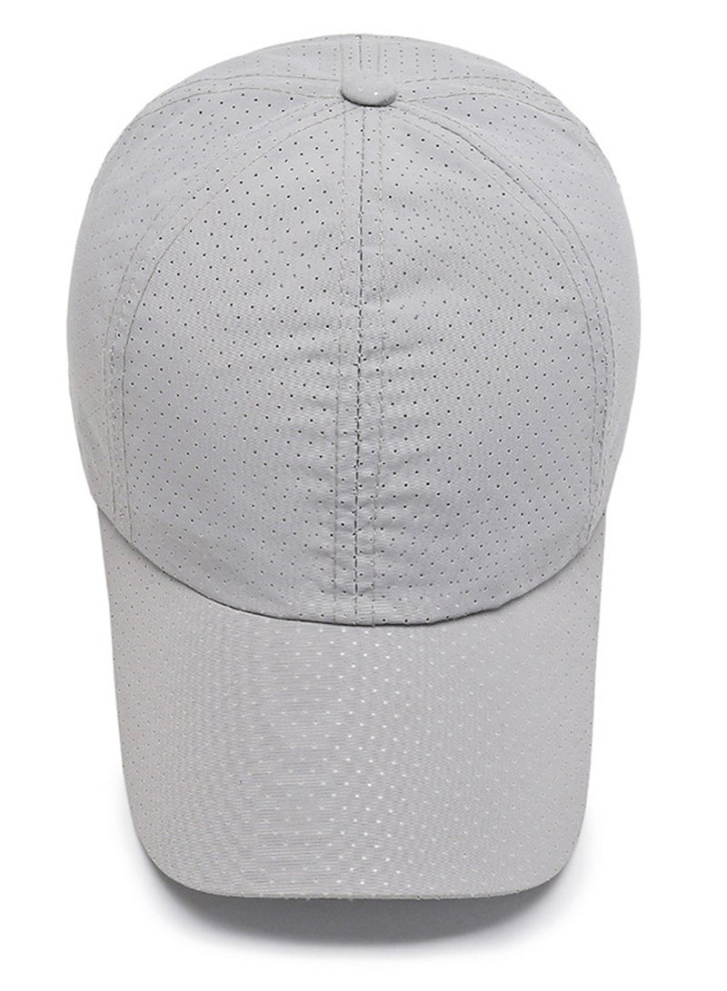Generic Baseball Cap Quick Dry Sun Hat Folding Hat Breathable Mesh Hats ightweight Adjustable UV Protection for Men Women  - Image 2