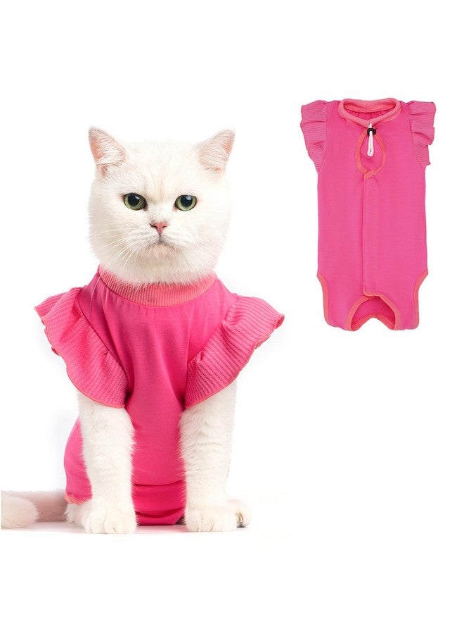 Avont Cat Recovery Suit - Post-Surgery Onesie for Cats, Alternative to Cone of Shame, Protective Spay Suit for Female Kitten, Ideal for Healing and Skin Conditions -Magenta(L) - Image 1