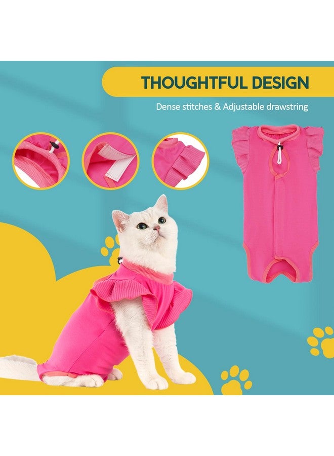 Avont Cat Recovery Suit - Post-Surgery Onesie for Cats, Alternative to Cone of Shame, Protective Spay Suit for Female Kitten, Ideal for Healing and Skin Conditions -Magenta(L) - Image 5