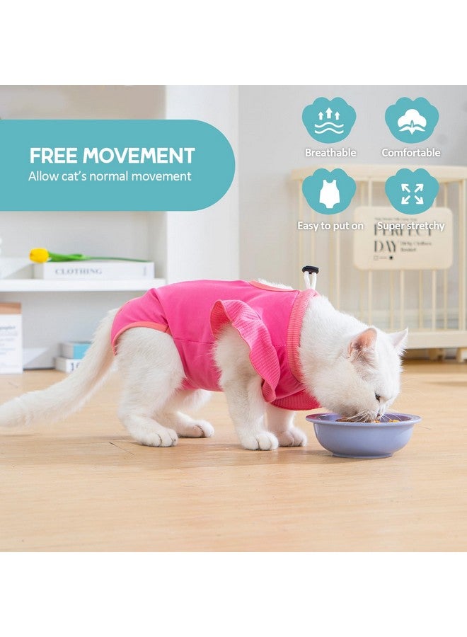 Avont Cat Recovery Suit - Post-Surgery Onesie for Cats, Alternative to Cone of Shame, Protective Spay Suit for Female Kitten, Ideal for Healing and Skin Conditions -Magenta(L) - Image 3