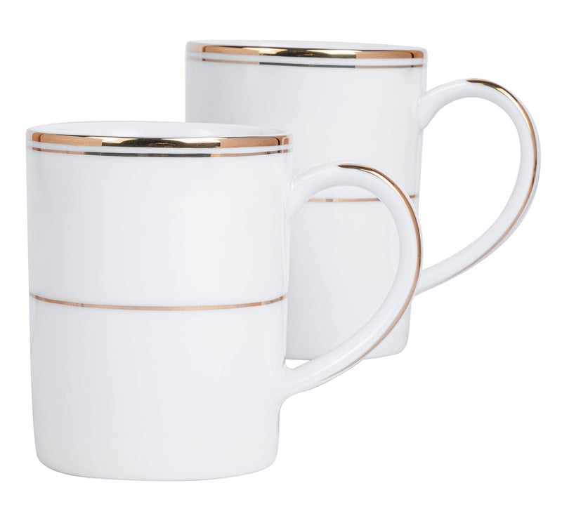 Dankotuwa, World-Class Tableware Set Of 2 Luxury Porcelain Coffee Mugs 250Ml With 24K Gold | Elegant And Durable Cups |Gift For Any Occasion (Rose Garden) - Image 1