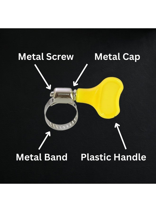 NEW WARE® Adjustable 1/2 Inch Diameter Stainless Steel Hose Clamp with Key for Plumbing, Automotive & Mechanical Applications (Pack of 6) - Image 2