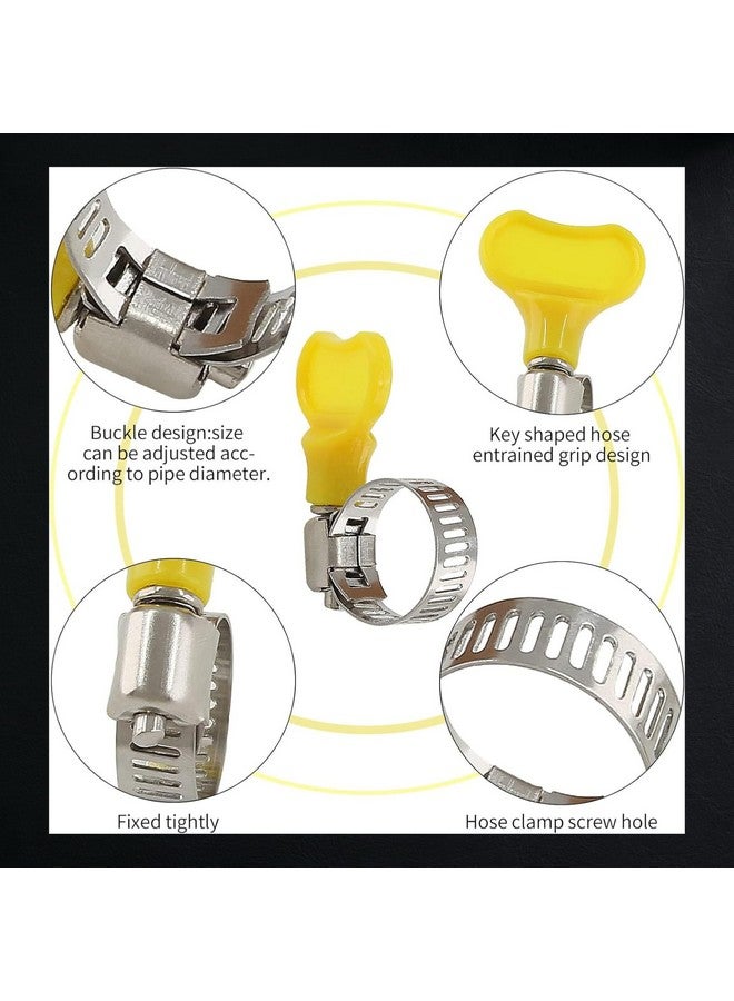NEW WARE® Adjustable 1/2 Inch Diameter Stainless Steel Hose Clamp with Key for Plumbing, Automotive & Mechanical Applications (Pack of 6) - Image 4