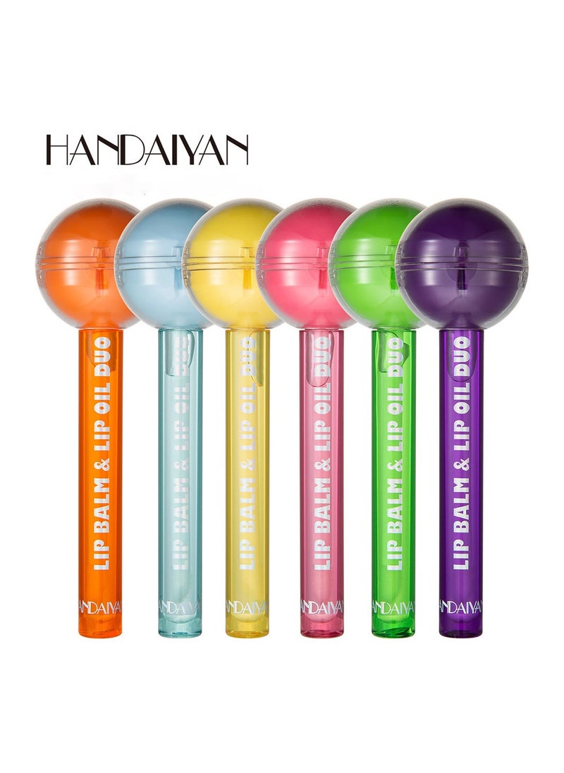 Handaiyan 6 Piece 2 IN 1 Lip Balm and Lip Oil Duo  - Image 5