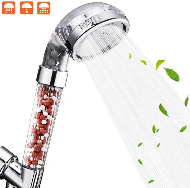NOSAME Shower Head, Filter Filtration High Pressure Water Saving 3 Mode Function Spray Handheld Showerheads for Dry Skin & Hair - Image 4