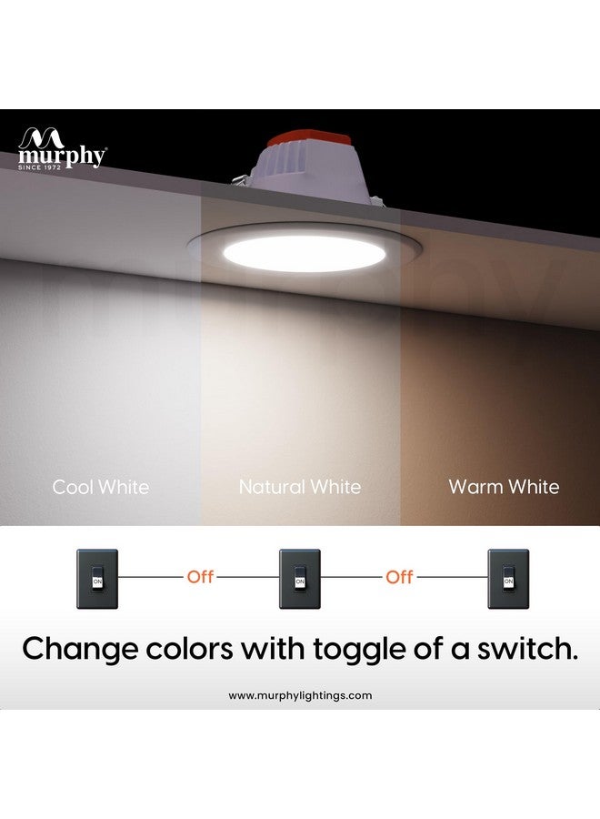 Murphy 7W VIVO 3-in-1 Round LED Conceal Panel Light | Color Changing (Cool White/Warm White/Natural White) - Suited for 3-inch Concealed Box - Pack of 15 - Image 2