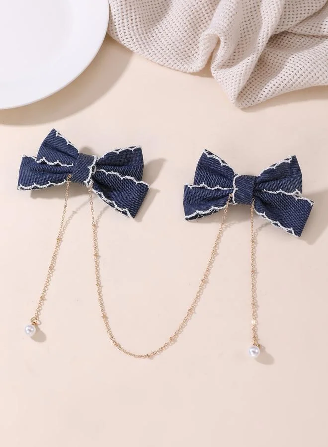 تايك تو مشابك شعر بفيونكة وسلسلة