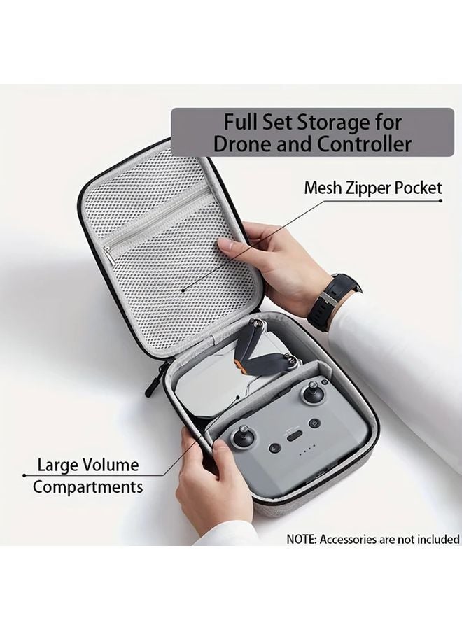 حقيبة تخزين طائرة بدون طيار من إيفا بقشرة صلبة رمادية لـ DJI Mini 2 و2SE وSE و4K، حقيبة واقية - Image 4