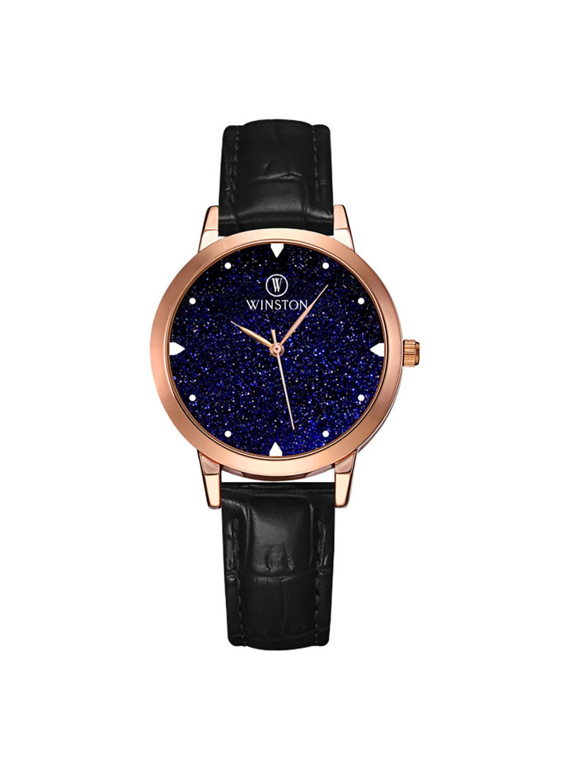 WINSTON مجموعة الساعات التناظرية الجلدية WWT6850 - Image 2