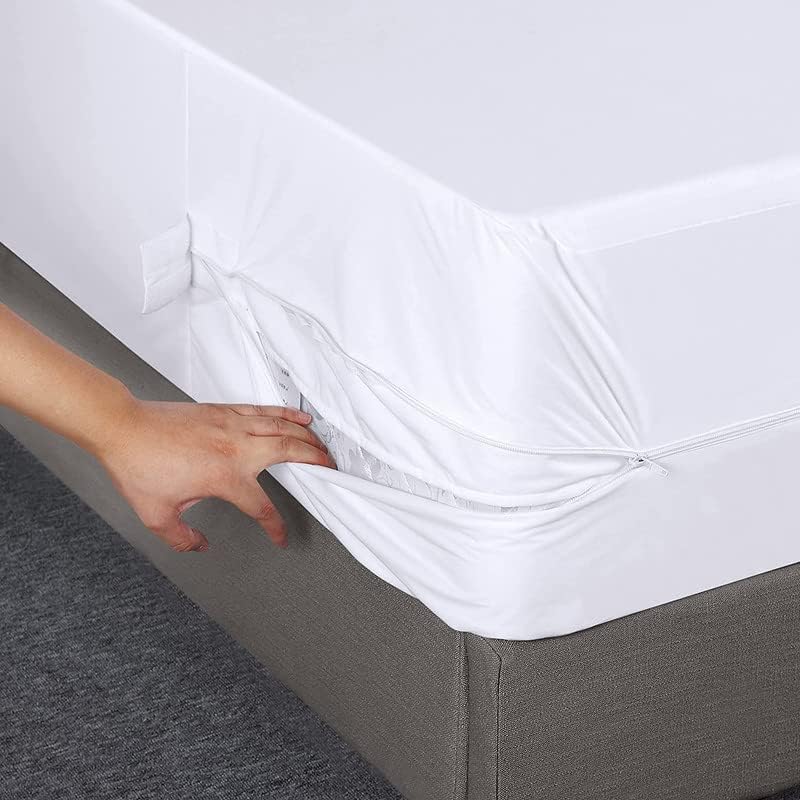 Edenwald Waterproof Mattress Protector Double Size 72x42x6 Depth, Grey, Zipper Encasement With Zip Chain, Protection Against Kid's Urine - Image 5