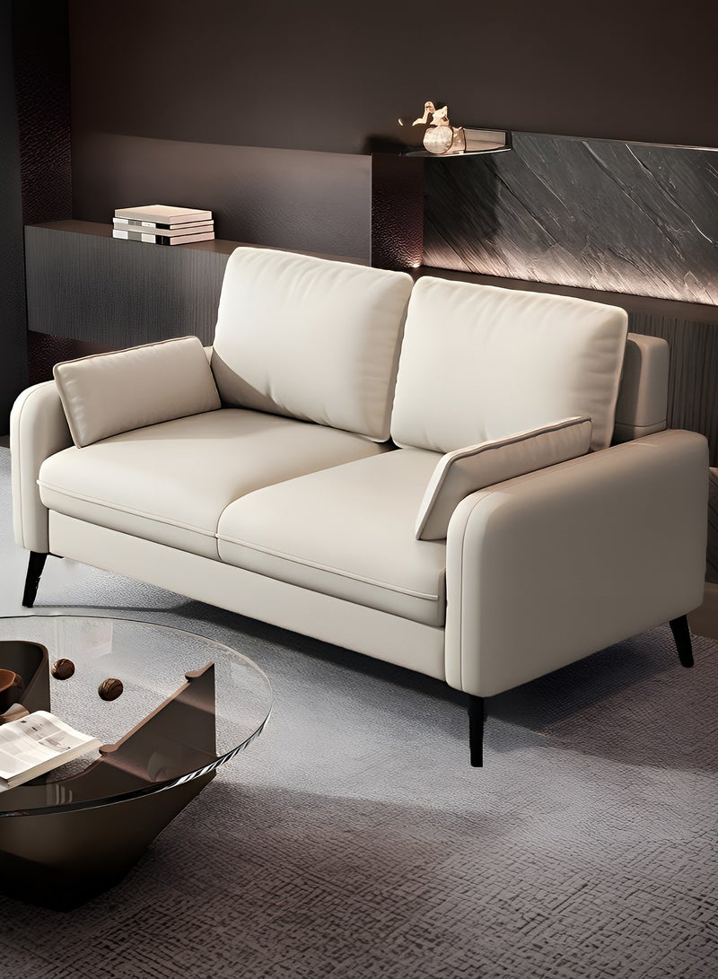 Taimi Modern Sofa Scandinavian Style with Supportive Back Cushion, Comfortable Wide Seat and Soft Armrest High Quality for Living Room, Bedroom, Office and Salon, Sofa 2-Seater Beige - 150CM - Image 1